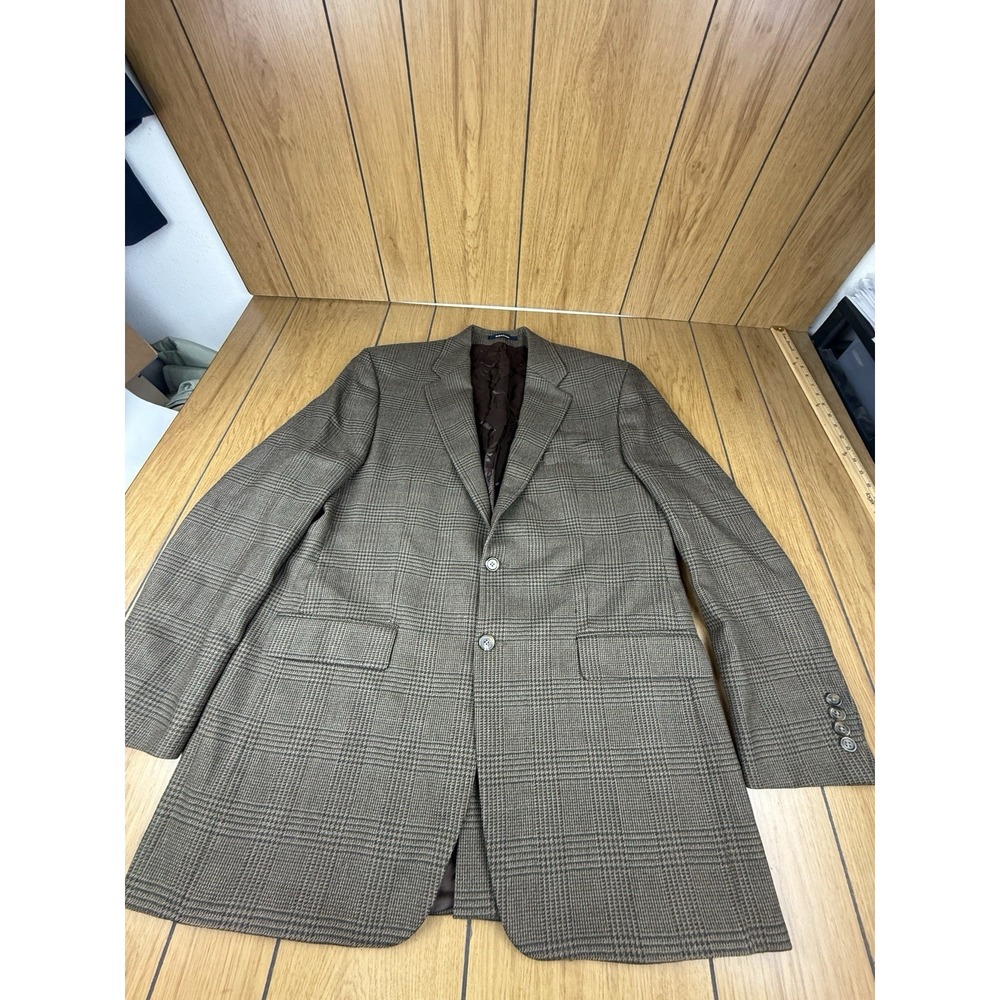 Polo University Club By Ralph Lauren Blazer Mens 44 L 100% LambWool Houndstooth